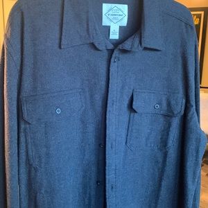 Mens St.Johns Bay NWT gray flannel shirt